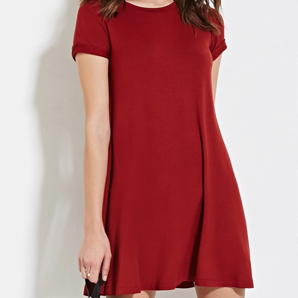 Red t-shirt dress